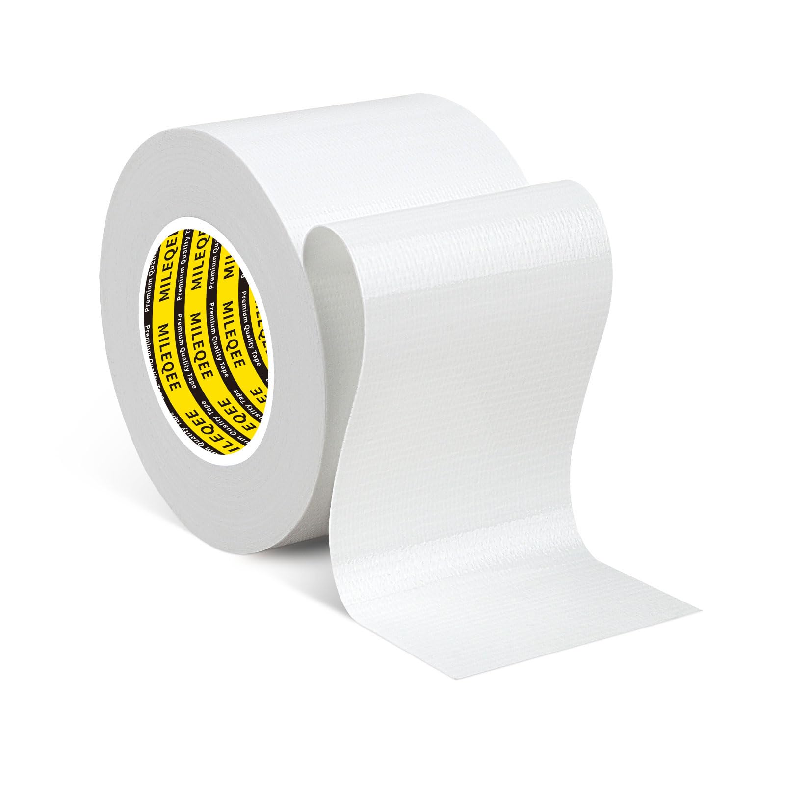 MILEQEE Duct Tape Heavy Duty Single Sided, Strong Adhesive High Strength, Waterproof Mesh Tape for Indoor and Outdoor Repairing Sealing Bonding, Easy