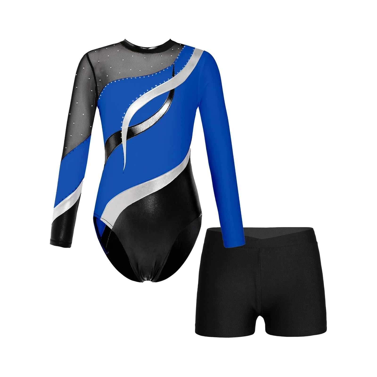Leotardos De Gimnasia para NiñAs Leotardos de Gimnasia for niñas, Leotardos bronceadores Manga Larga, Vestido Ballet, Ropa práctica Baile