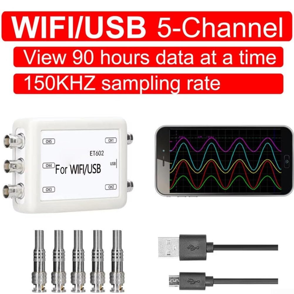 Oscilloscope USB WiFi 5 Canaux Fil ET602 Oscilloscope USB WiFi(ET602)