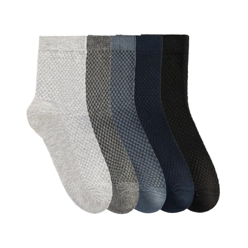 CHAUSSETTES ALESSIO MI-HAUTES EN FIBRE DE BAMBOU PREMIUM, Douces Et Respirantes Pour Le Travail Et Le Quotidien EU38-43