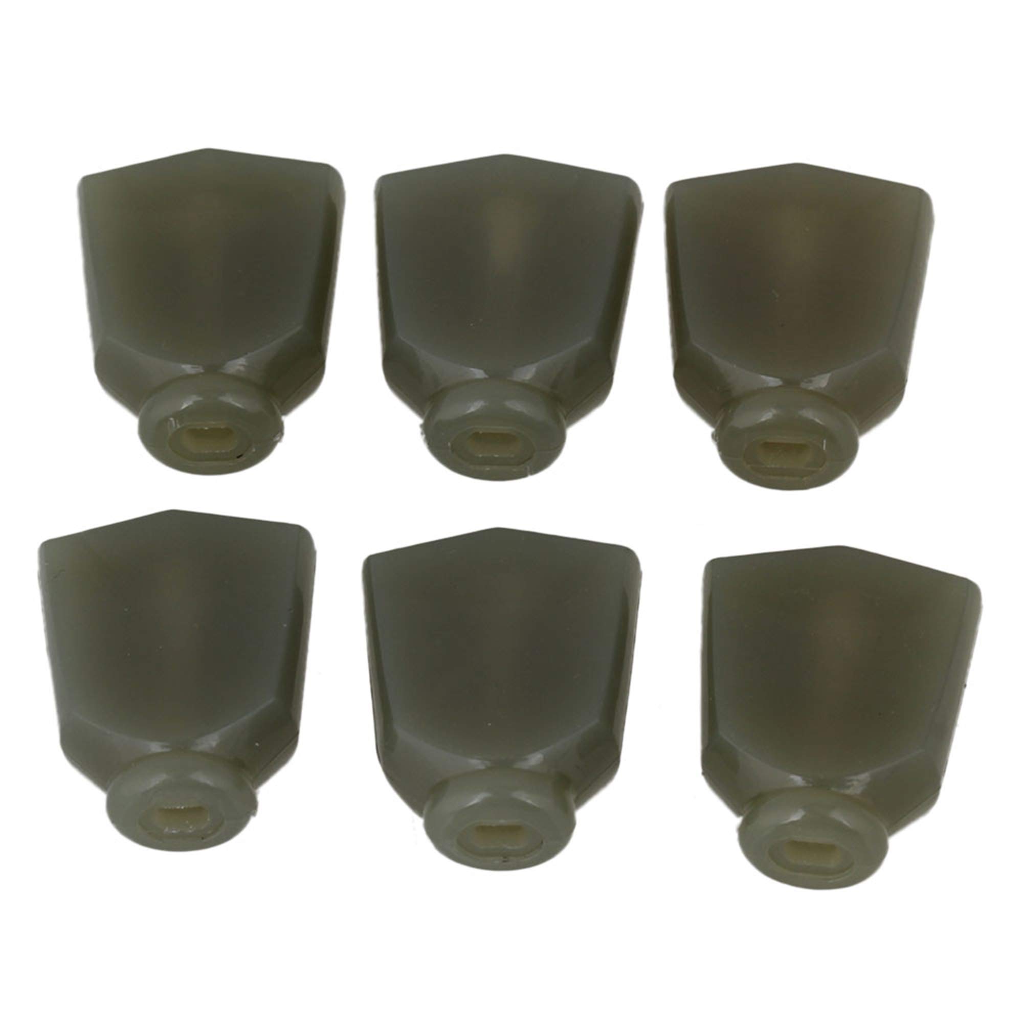 BQLZR Dark Green Plastic Guitar Machine Head Tuning Pegs Knobs Handle Tuner Buttons for Electric Guitar Strings Pack of 6