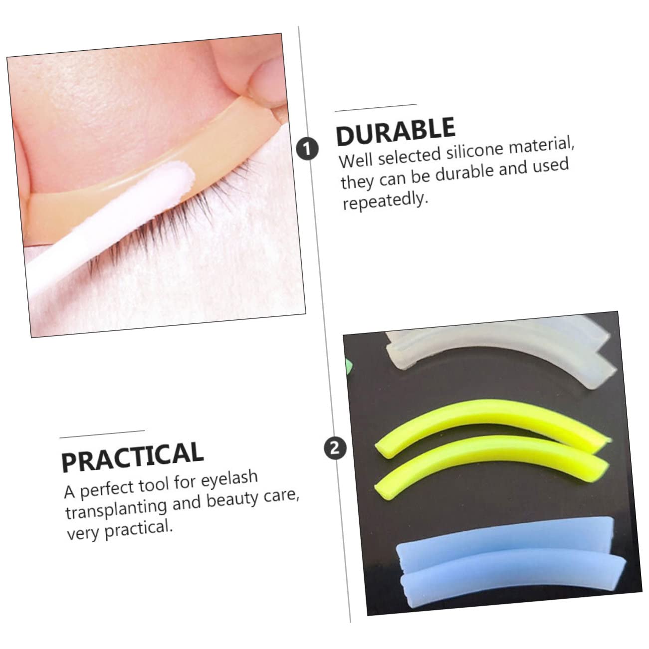 minkissy 48paia Titolo Per Prodotto Pad Silicone Per Perming Ciglia Strumenti Ausiliari Per Sollevamento Ciglia Adatti Per Uso Professionale e Domestico
