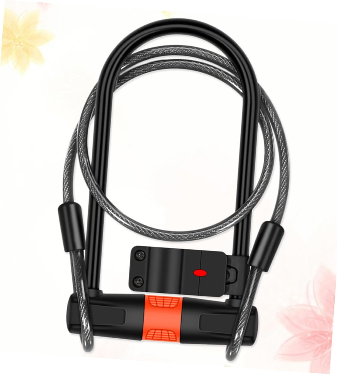 TOYANDONA Sturdy U-Shaped Lock for Bike Theft Chain Lock Steel Cable Key Lockable Space Easy Locking for Motorcycle