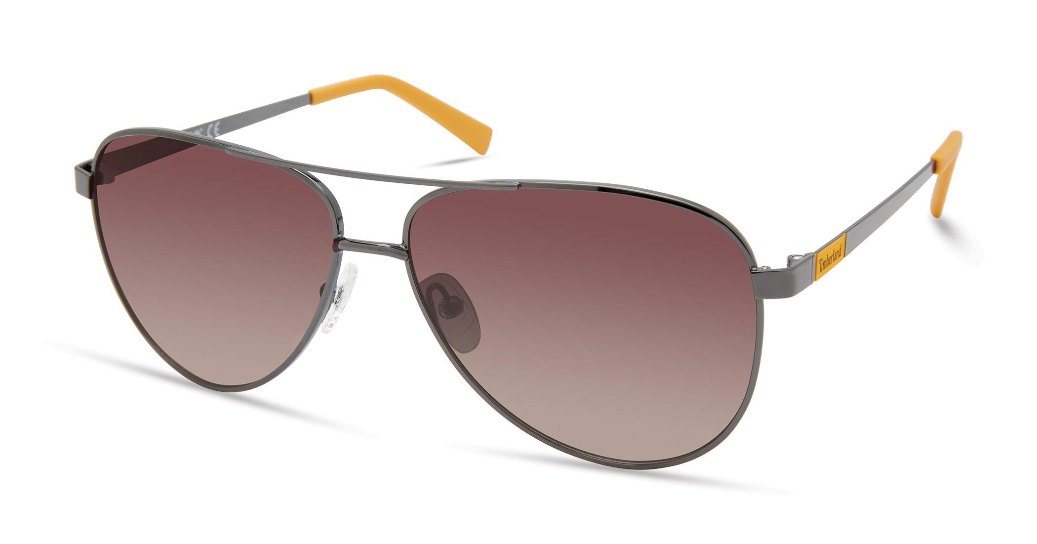 Timberland Men's TBA9267 Polarized Pilot Sunglasses, Shiny Dark Gunmetal, 60mm