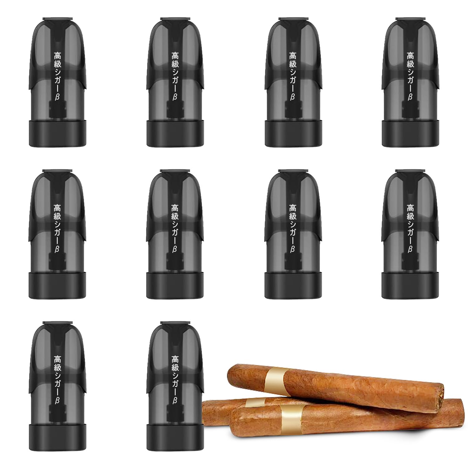 HECCO 互換用ベイプモデル3 リキッドポッド POD フレーバーカートリッジポッド 互換vape model3日本製 M25 フレーバーポッド β カリオフィレン調和for Model 3 ニコチンなし タール なし (高級シガー)