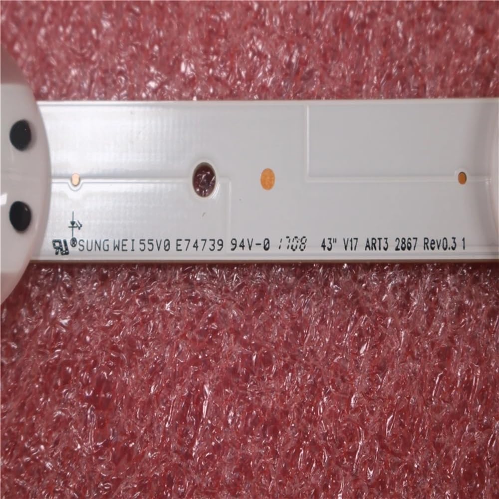 Striscia di retroilluminazione a LED 10 Lampada Compatibile for LG Sung WEI55V0 E74739 94V-0 43 "V17 Art3 2867 TV 43LJ614V 43LV340C 43UJ670V 43UJ6565 43UJ6525
