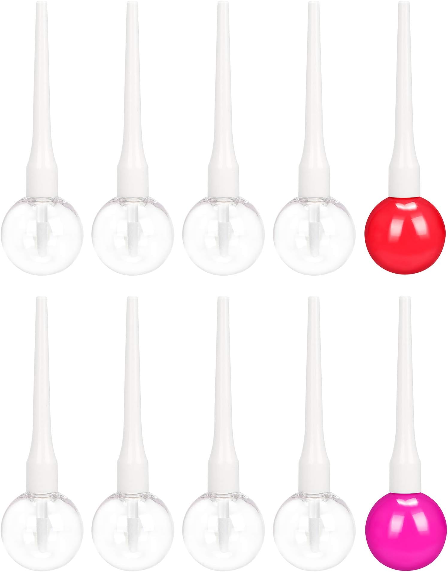 EOPER Lip Gloss Tube Clear, 20 Pieces Creative Lollipop Shape Empty Lip Gloss Tubes Refillable Lip Glaze Bottle Cosmetic Sample Containers Makeup Accessories 11ml DIY Travel
