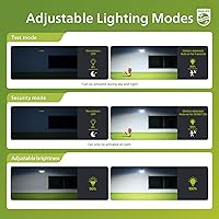 Vista 4 de Philips - Luces de seguridad solar de 3600LM, luces LED impermeables regulables de 5000K con sensor de movimiento para exteriores, 3 cabezales