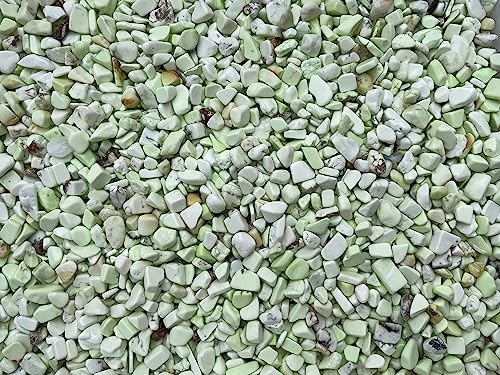 Image of GAF TREASURES 2 oz Lot Natural Semi Tumbled Lemon Chrysoprase Gemstone Chips, Lemon Chrysoprase Crushed Mini Crystals, Undrilled Crystal Chips (Lemon Chrysoprase)