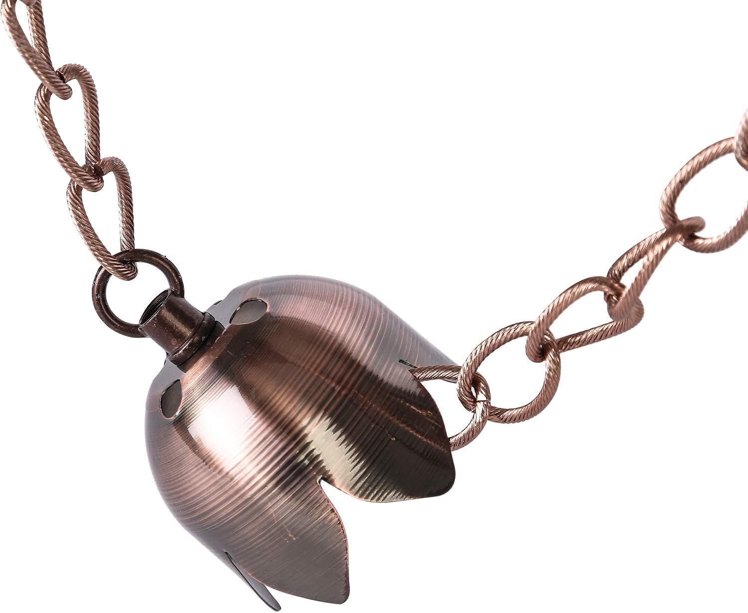 Topadorn Rain Chains Gutter 72" Metal Decorative Lotus Cup Rain Chain Bell for Home & Garden Decoration