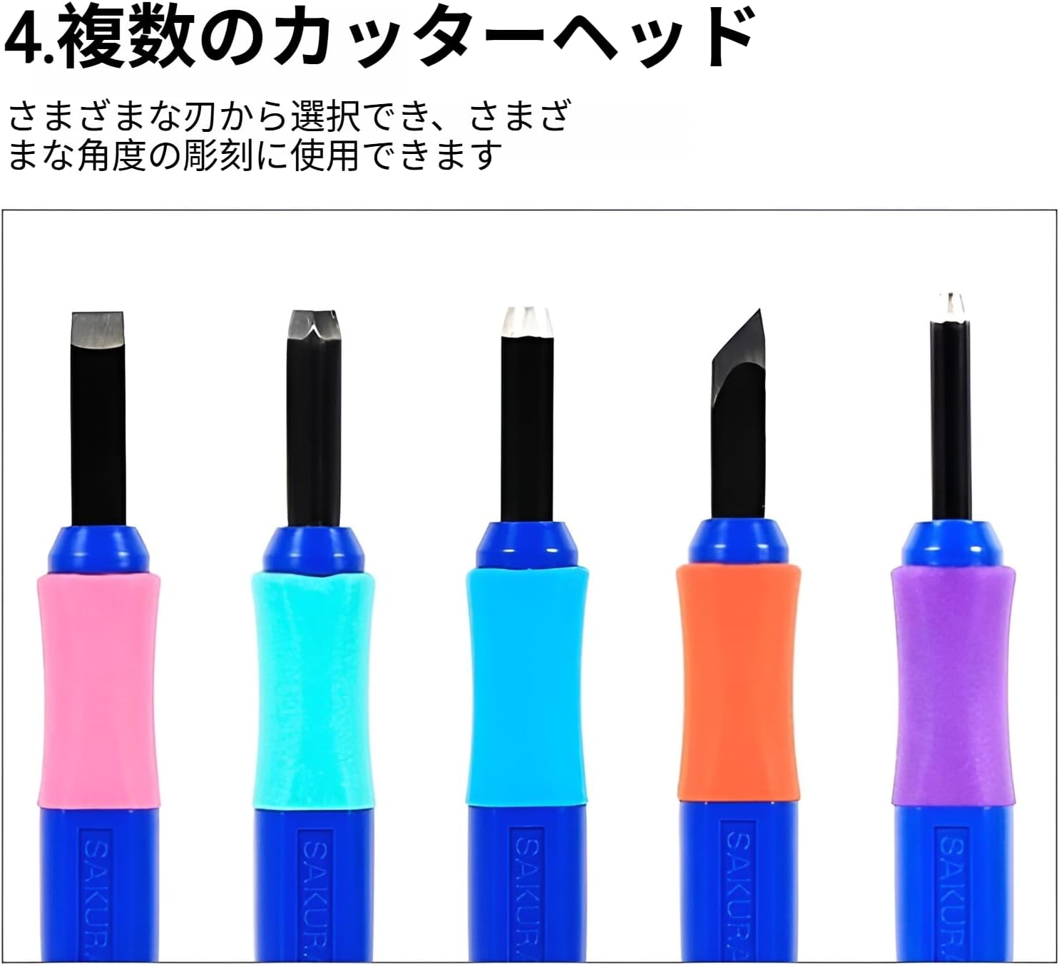 [COVANK]彫刻刀セット 小学生 女の子 安全設計 5点プロ仕様 防滑グリップ 版画/木彫り/消しゴムはんこ DIY工具 携帯ケ