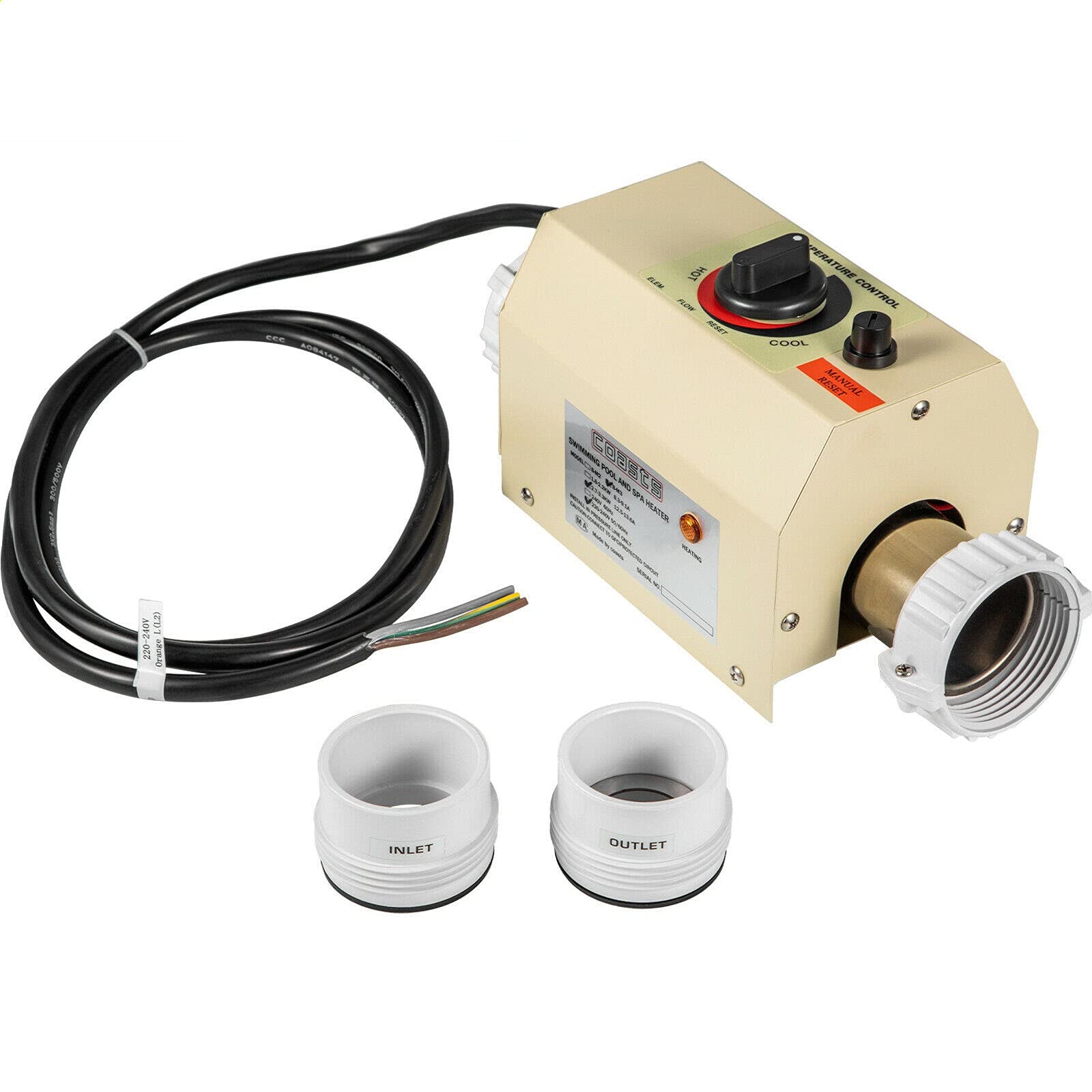 3KW podgrzewacz basenowy wanna z hydromasażem elektryczny podgrzewacz wody termostat do wanny basenowej SPA sprzęt do basenu Mocniejszy i wydajniejszy