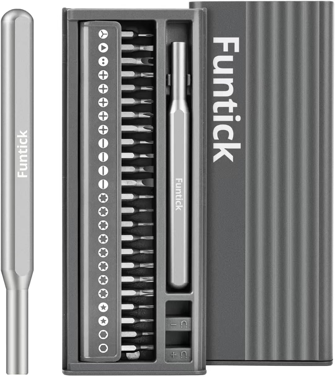 26 in 1 Small Precision Screwdriver Set, Professional Magnetic Mini Repair Tool Kit for Phone, Computer, Watch, Laptop, Macbook, Ring Doorbell, Eyeglass, Electronic, [Bearing Steel] Screw Driver