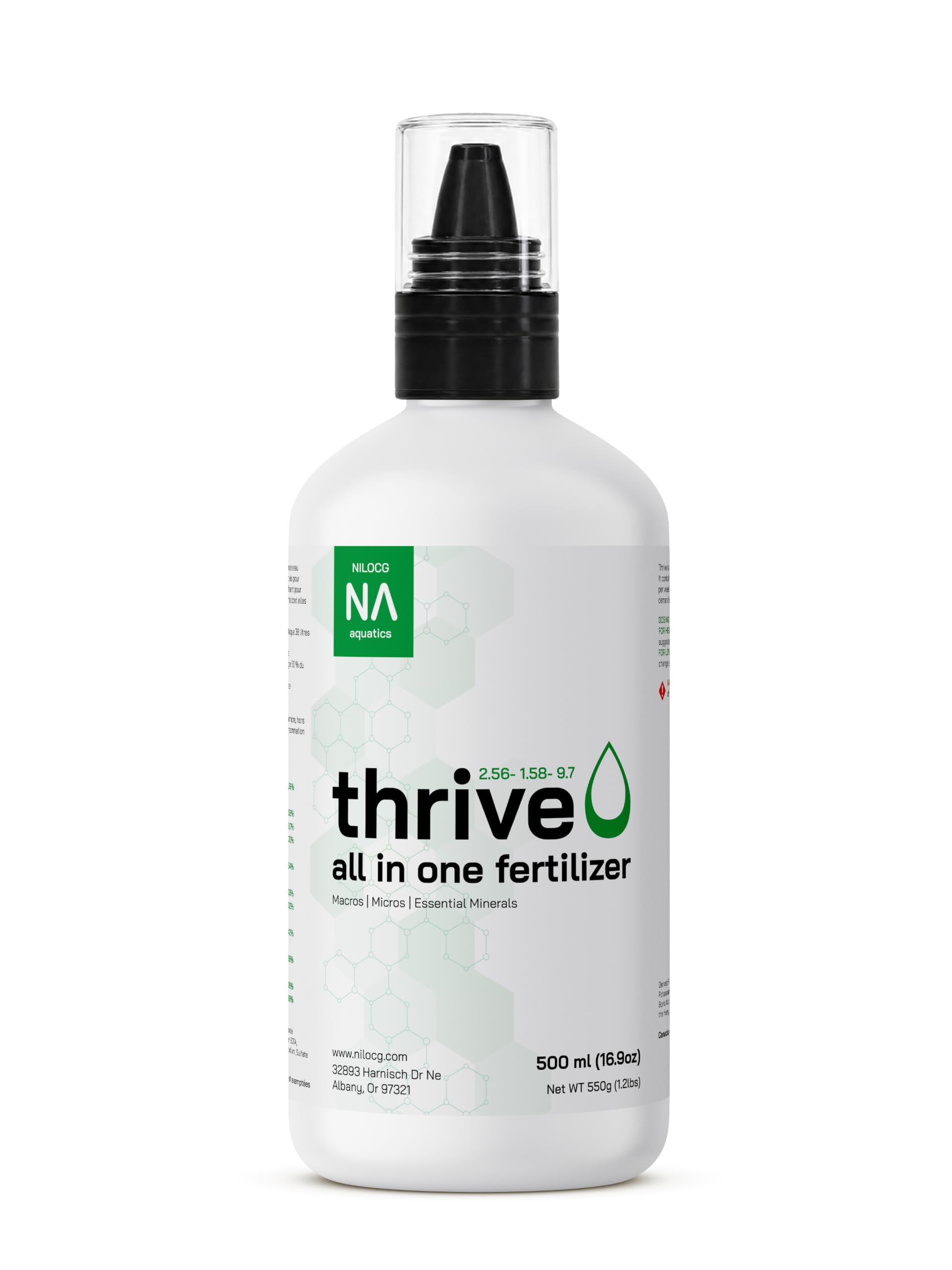 Photo 1 of Thrive Planted Aquarium Fertilizer -All in One Planted Tank Liquid Fertilizers - Micro & Macro Nutrient Rich Food for Aquatic Plants - Highly Concentrated for 2500 Gallons of Water - Handy Pump Bottle