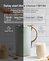 Vista 4 de MOKKOM Automatic Nut Milk Maker, 20 oz Soy Milk Maker, Homemade Almond, Oat, Coconut, Soy, Plant-Based Milk and Dairy Free Beverages, Almond Milk
