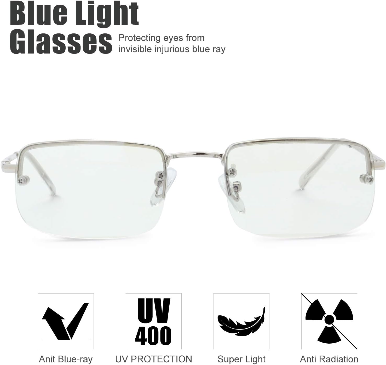 The Fresh Minimalist Small Rectangular Sunglasses Clear Eyewear - Exquisite Packaging - Image 2