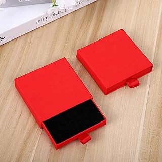 2022 Jewelry Gift Boxes Cardboard Box for Necklaces Bracelets Rings Earrings AU (Red)