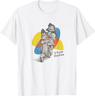 Disney Pixar Luca Scooter Kids Visit Italia Vintage Poster T-Shirt