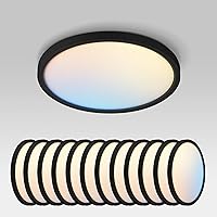 Vista 47 de ASD Lámpara de techo LED de 5" de montaje empotrado redonda, iluminación de superficie de bajo perfil 5CCT, regulable, ultradelgada