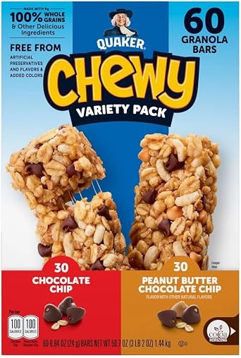 Quaker Granola Rubber Variety Pack 0.9 oz 24 g x 60 Small Bag