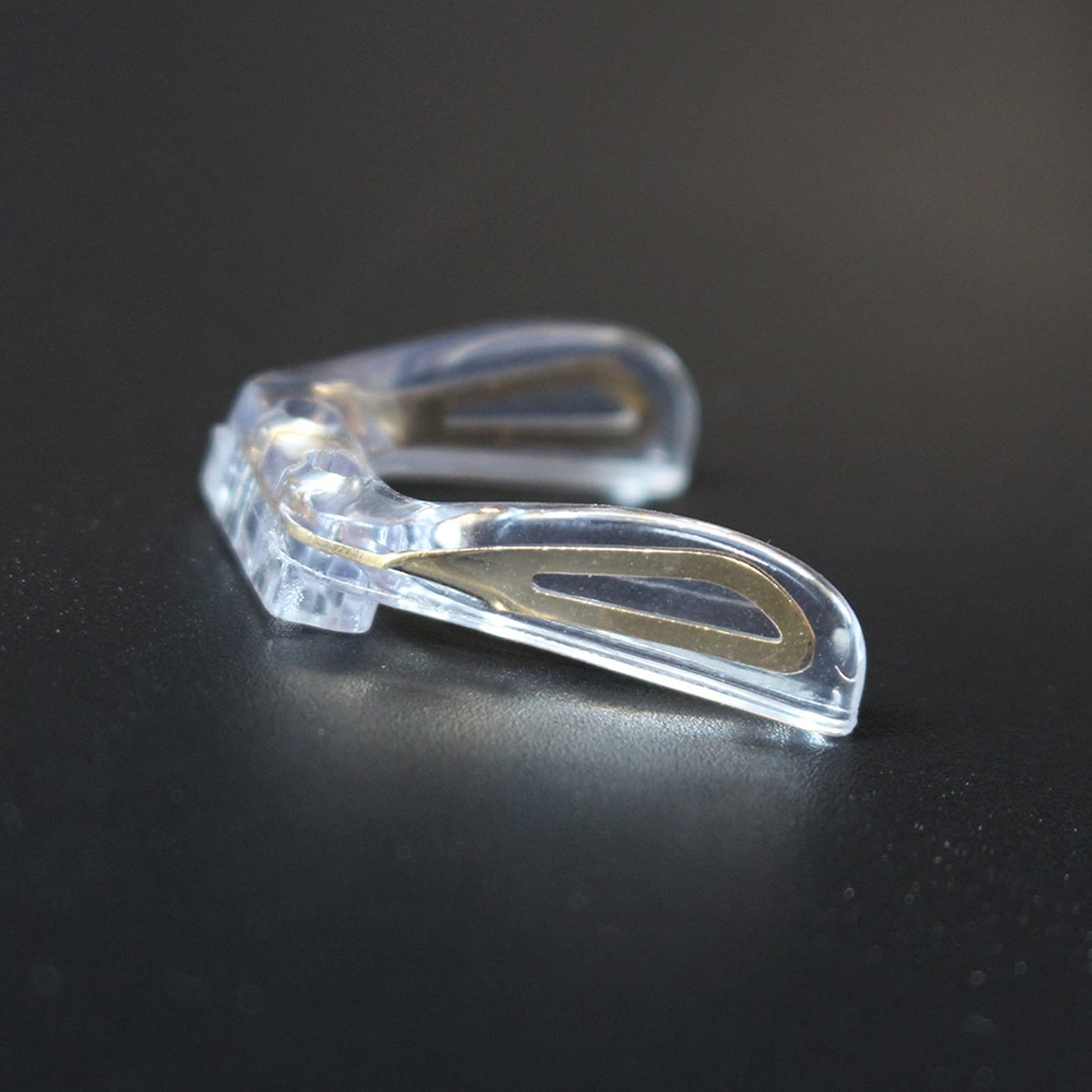 SBTRKT 50 Stück Brillen-Nasenpads aus Silikon, Metallkern-Brillenbrücke, Brillenscharnier-Reparaturzubehör. (Color : Silver)