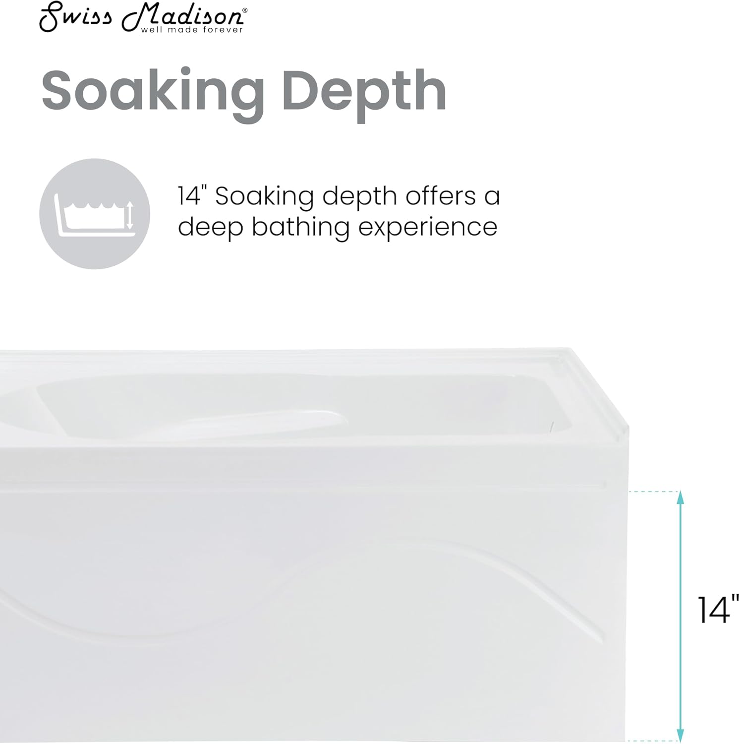 Dieppe 54'' x 30 Bathtub with Apron Right Hand Drain in White
