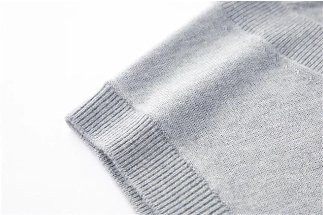 Men Sweater Vest All-Match V-Neck Solid Sleeveless Male Tops Basic Cozy Style Knitted Vest