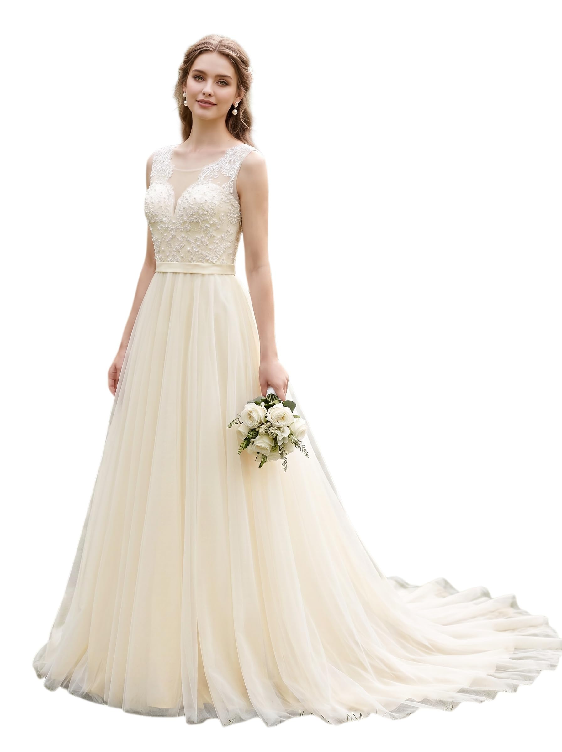 Spaghetti Chiffon Beach Wedding Dress V Neck A line Bridal Gowns Lace Plus Size Wedding Dress