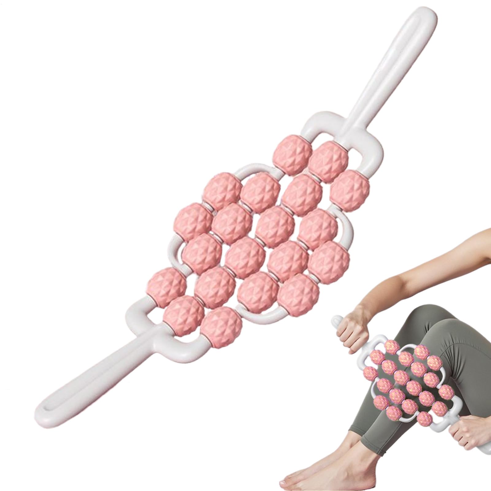 Renchey Rodillos Para Piernas y Músculos,Masajeador Con Rodillo Ergonómico Para Piernas | Duradero Herramienta Ajustable para Masaje de Muslos Pantorrillas Brazos Cuerpo Ejercicio Yoga
