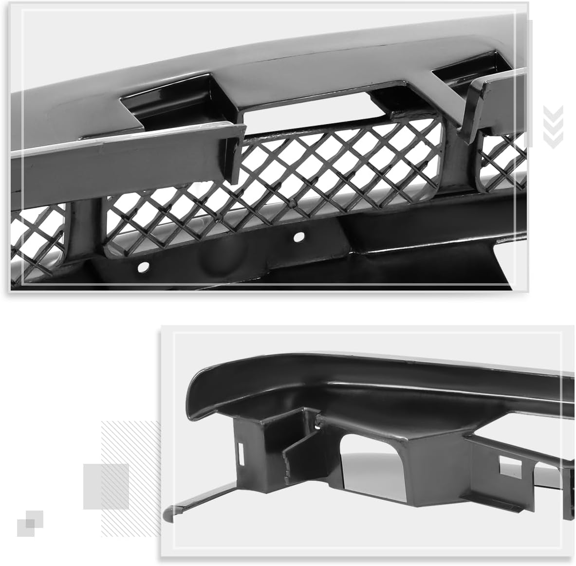 Factory Style Front Bumper Grille Grill Compatible with 98-03 Chevy S10 SS Xtreme,Black