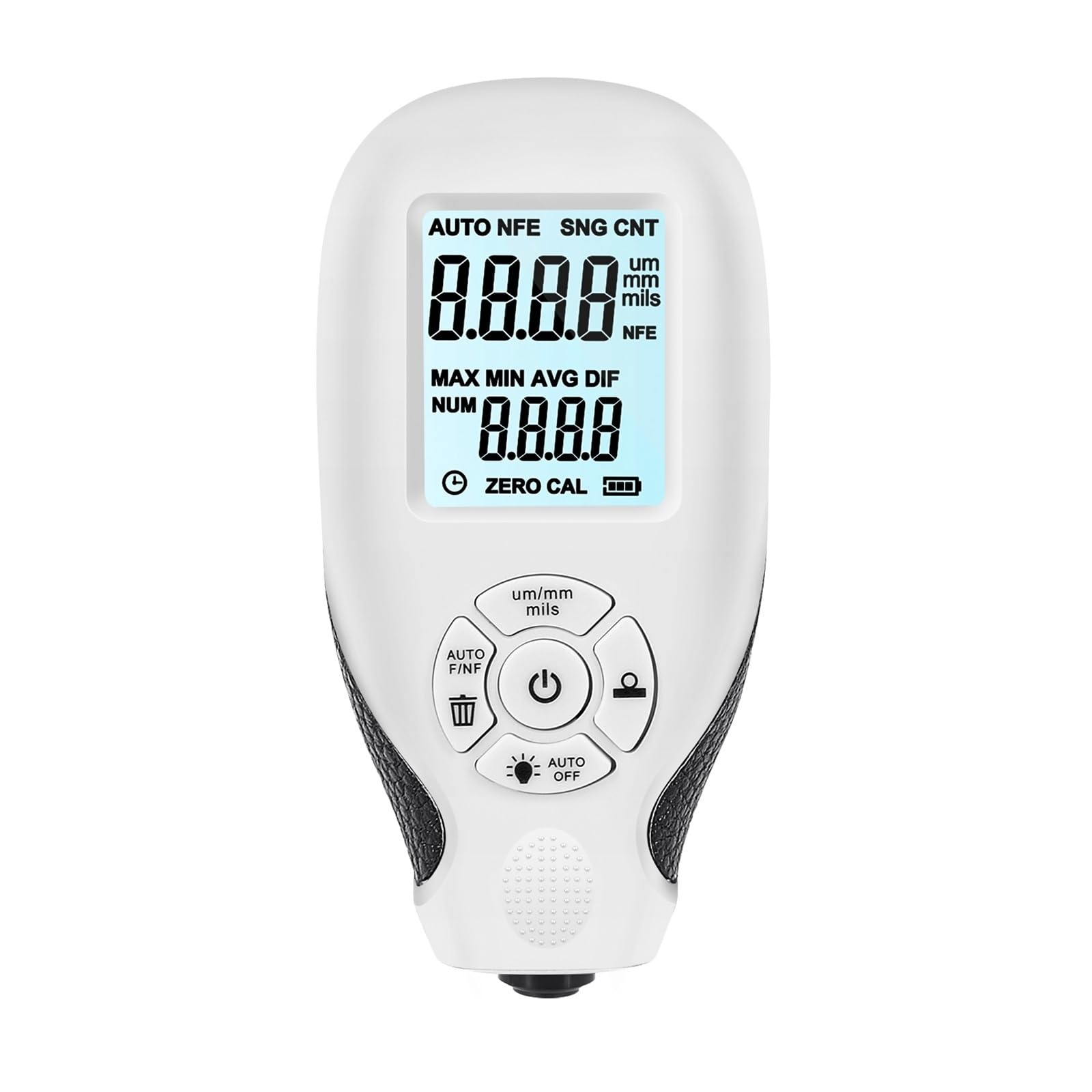 Miernik grubości farby HW-300 miernik grubości powłoki 0-2000UM lakier samochodowy Tester grubości powłoki lakier samochodowy narzędzia pomiarowe lakier samochodowy(HW300 white)
