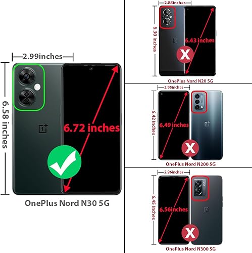 Miniatura 2 de TJS Funda compatible con OnePlus Nord N30 5G, con protector de pantalla de vidrio templado, anillo de metal, soporte magnético resistente contra