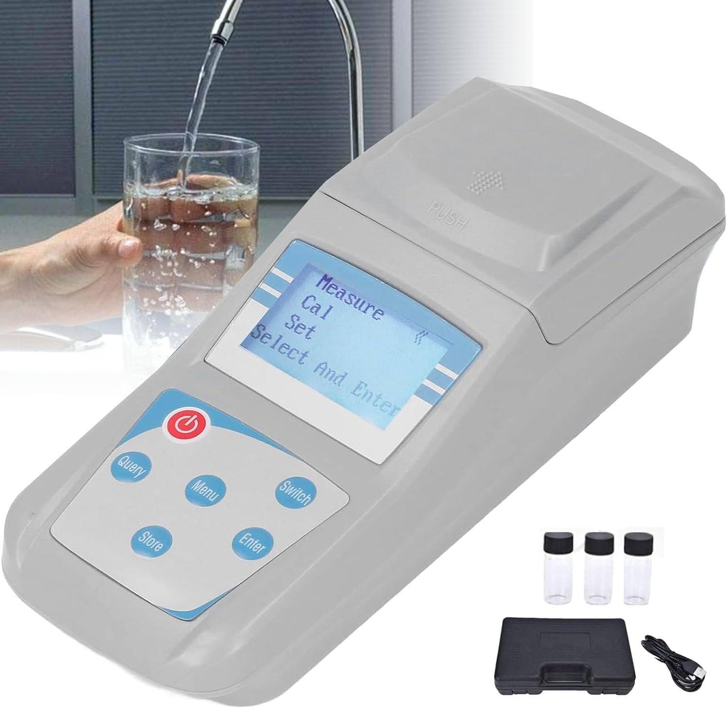 Portable Turbidimeter Turbidity Meter Kit, Water Quality Testing, High Precision Turbidity Measurement, Portable Water Turbidity Analyzer for Water Treatment, Lab,ZD-501
