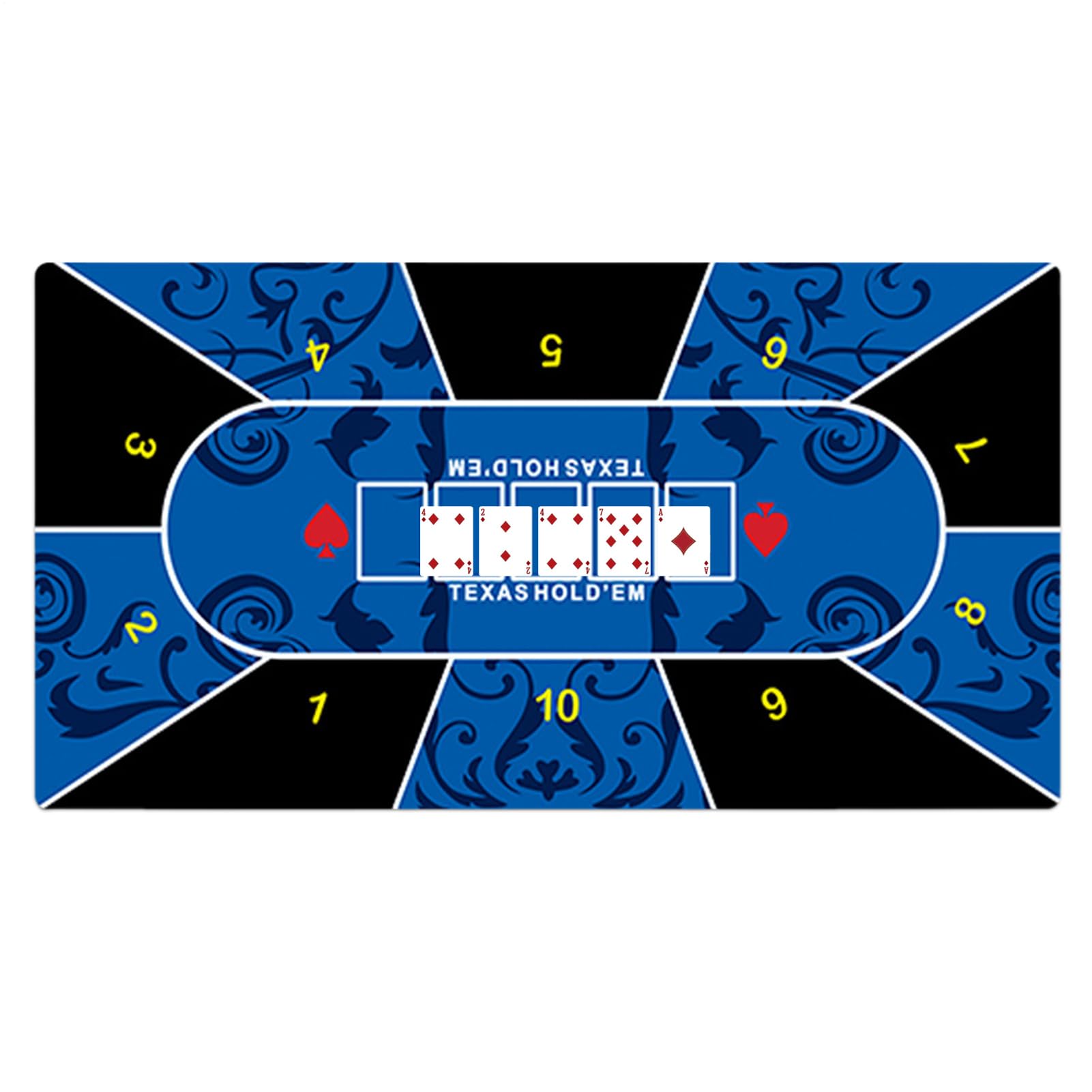 Tappetino da poker Texas, Tappetino da poker Holdem | da gioco in portatile con layout da | Holdem da tavolo per intrattenimento domestico, sale giochi da tavolo, riunioni di