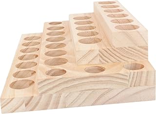 FOMIYES Essential Oil Display Stand Wooden Display Stand Desk Stand Shelf Organizer Rack Woodsy Essential Oils Essential Oils Storage Rack Wooden Nail Polish Rack Wood Essential Oil Rack