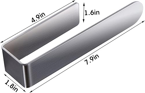 Miniatura 93 de Taozun Toallero adhesivo – Toallero de mano para baño, toallero de acero inoxidable montado en la pared, soporte para toallas de invitados de 12