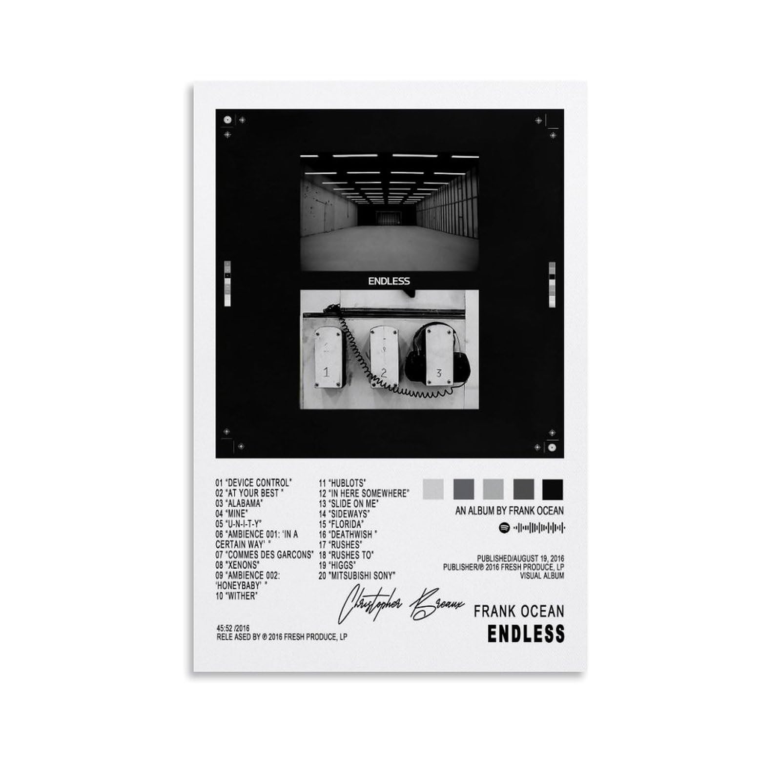 Frank Ocean Album Cover Poster Endless Poster Decorative Painting