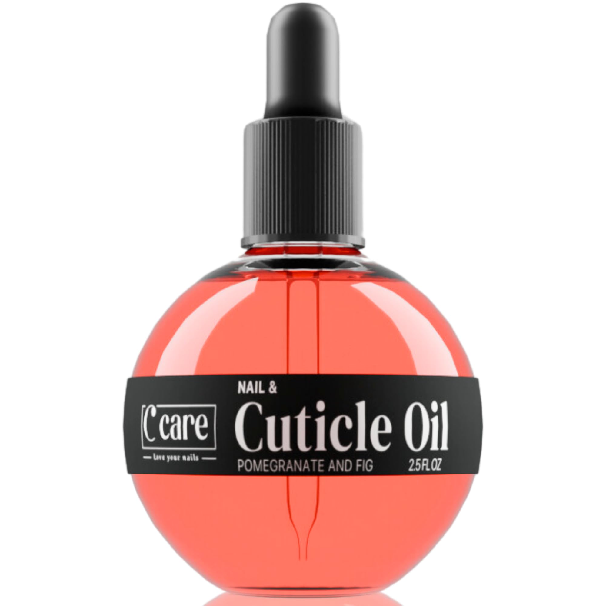 C CARE Pomegranate and Fig Cuticle Oil For Nails - Repairs Cuticles Overnight - Moisturizes and Strengthens Nails and Cuticles - Dropper & Brush included - 2.5oz