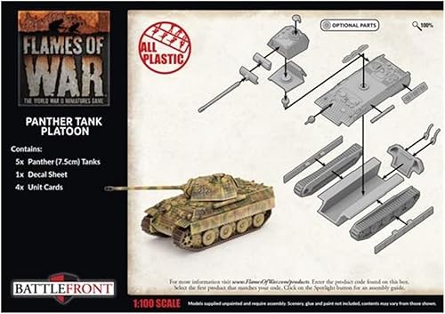 Miniatura 2 de Flames of War Pelotón de tanques de panteras alemanas de última guerra