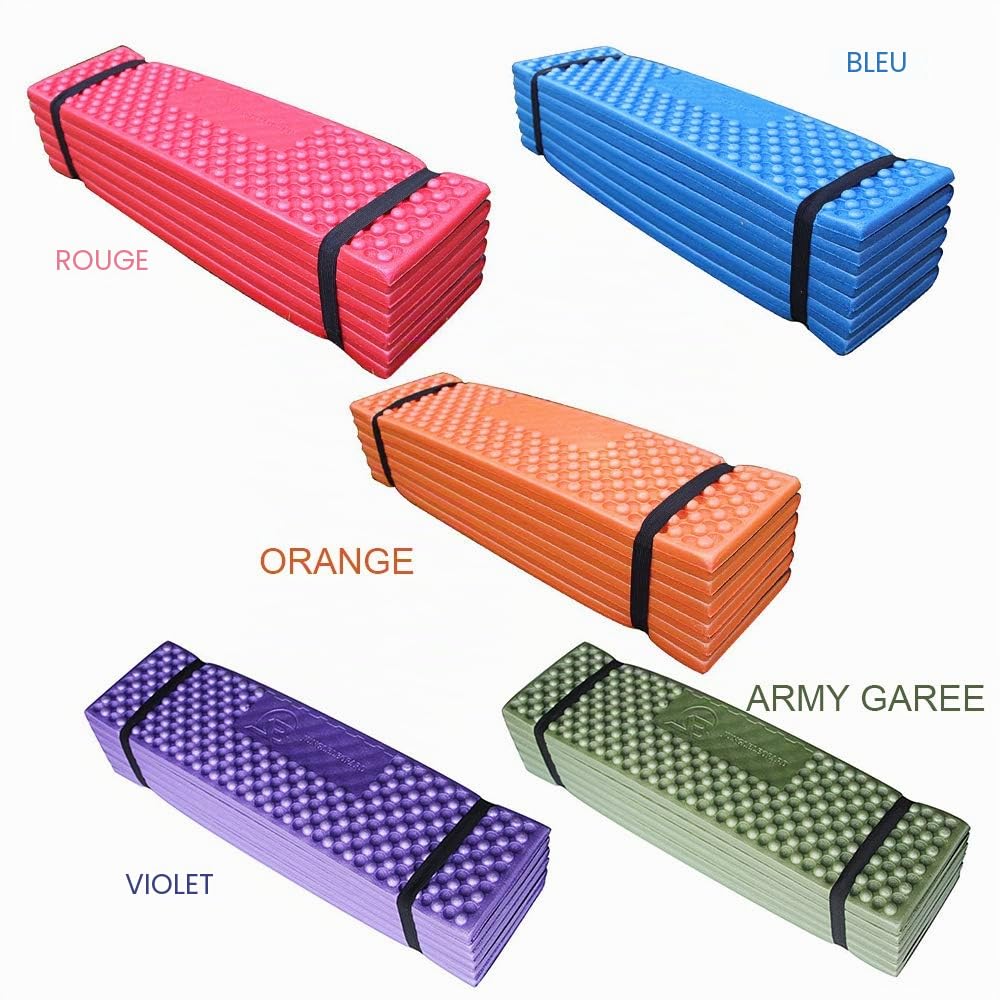 LIXADA Tapis de Camping, Mousse Ultra-légère, Coussin Pliant, Matelas d'extérieur, Coussin de Couchage Pique-Nique sur la Plage, 190x57cm