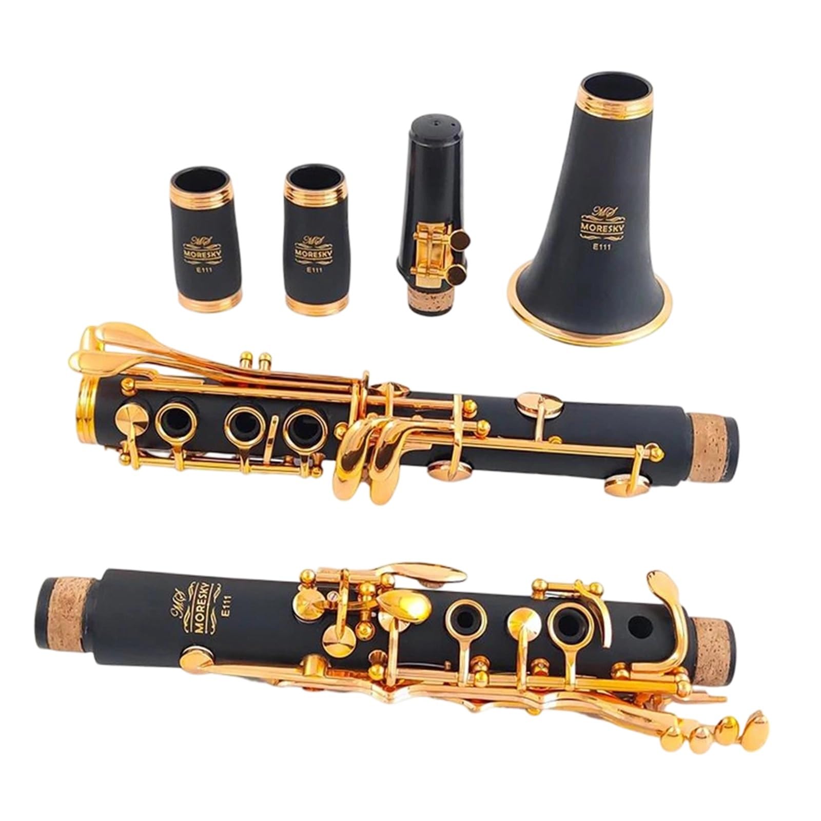 Clarinete Principiantes Clarinete Si Bemol | 17 teclas, color dorado