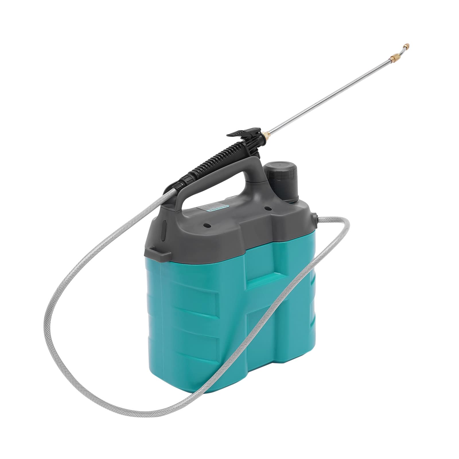 Pulverizador de presión inalámbrico de 8 l, con lanza de pulverización telescópica, 2 modos de columna de agua y niebla fina, rociador de fertilizantes para plantas, con batería de iones de litio y