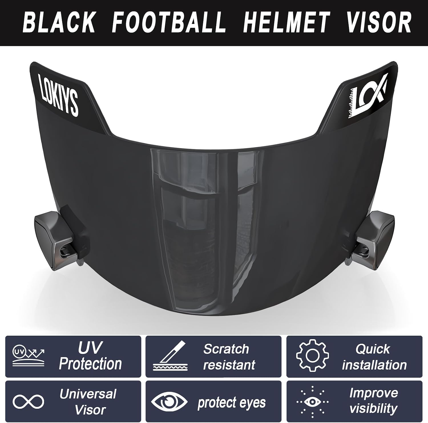 Football Visor - for Youth Football Helmets & Adult Helmets