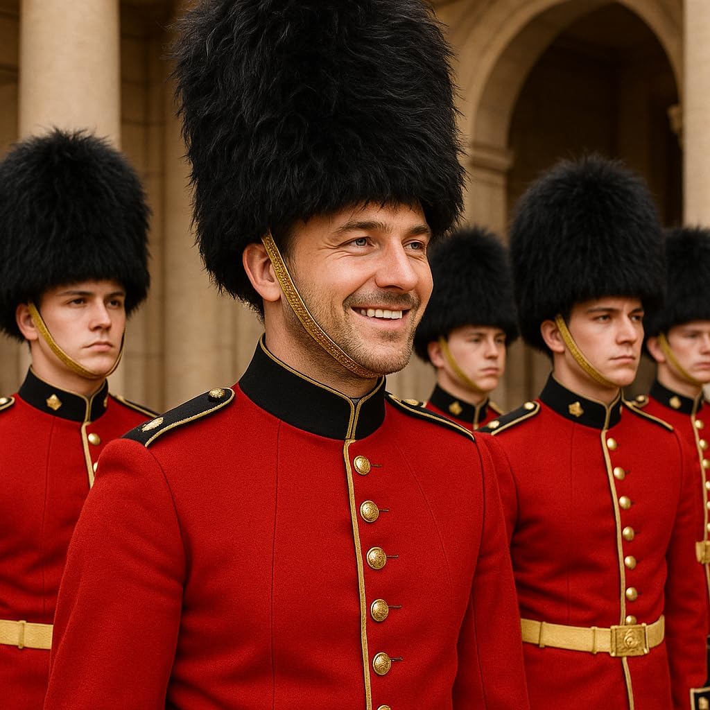Nicky Bigs Novelties Bearskin Hat, Marching Band Hat, British Guard Costume Hats, Crazy Hats, Halloween Costume Accessory