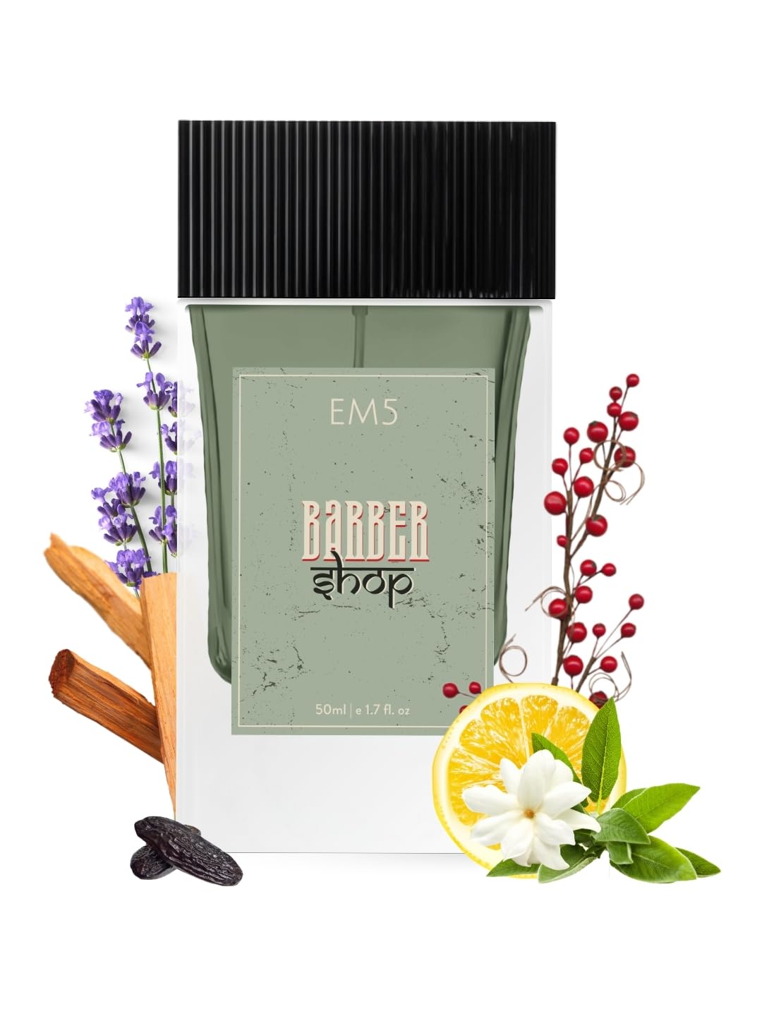 EM5 Barbershop Extrait de Parfum (36%) | Clean, Fresh & Timeless Perfume for Men | Long-Lasting Fragrance with Natural Absolutes & Essential Oils | 50ml