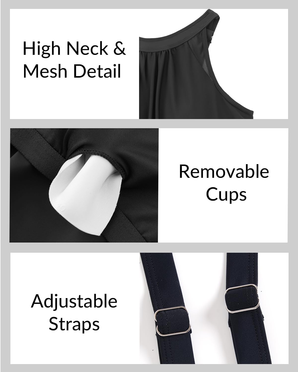 Women's High Neck Tankini Top - Blouson Bathing Suit Top Loose Fit Swim Top 2025 Modest Swimsuit Top No Bottom - Image 4