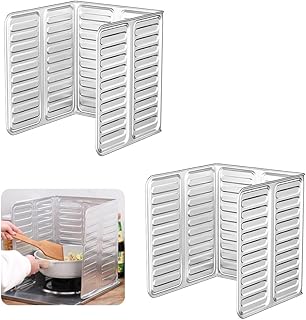 レンジガード 油はねガード 3面 2個セット コンロガード アルミホイルオイルガード ガスコンロ カバー 油ハネガード 飛び散り防止 油はね防止 油ハネ防止 油跳ねガード 水洗い 耐熱 キッチンガード ストーブガード お手入れ簡単 折り畳み式 高さ32.5cm