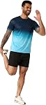 Men's Athletic T-Shirts Breathable Quick Dry Crewneck Short Sleeve T-Shirt Gym Workout Tees Activewear Homme M-2XL