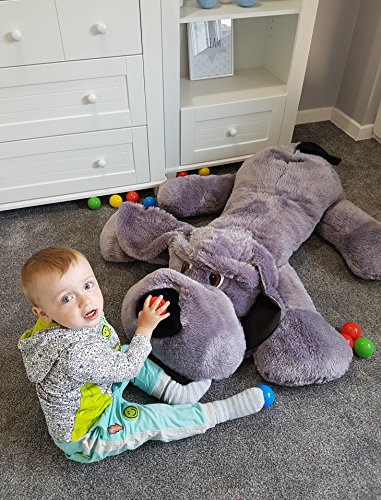 Baby Pluesh XXL Hund Teddybär Plüsch Kuschel Stoff Plüsch Riesen Teddy Bär Groß, grau