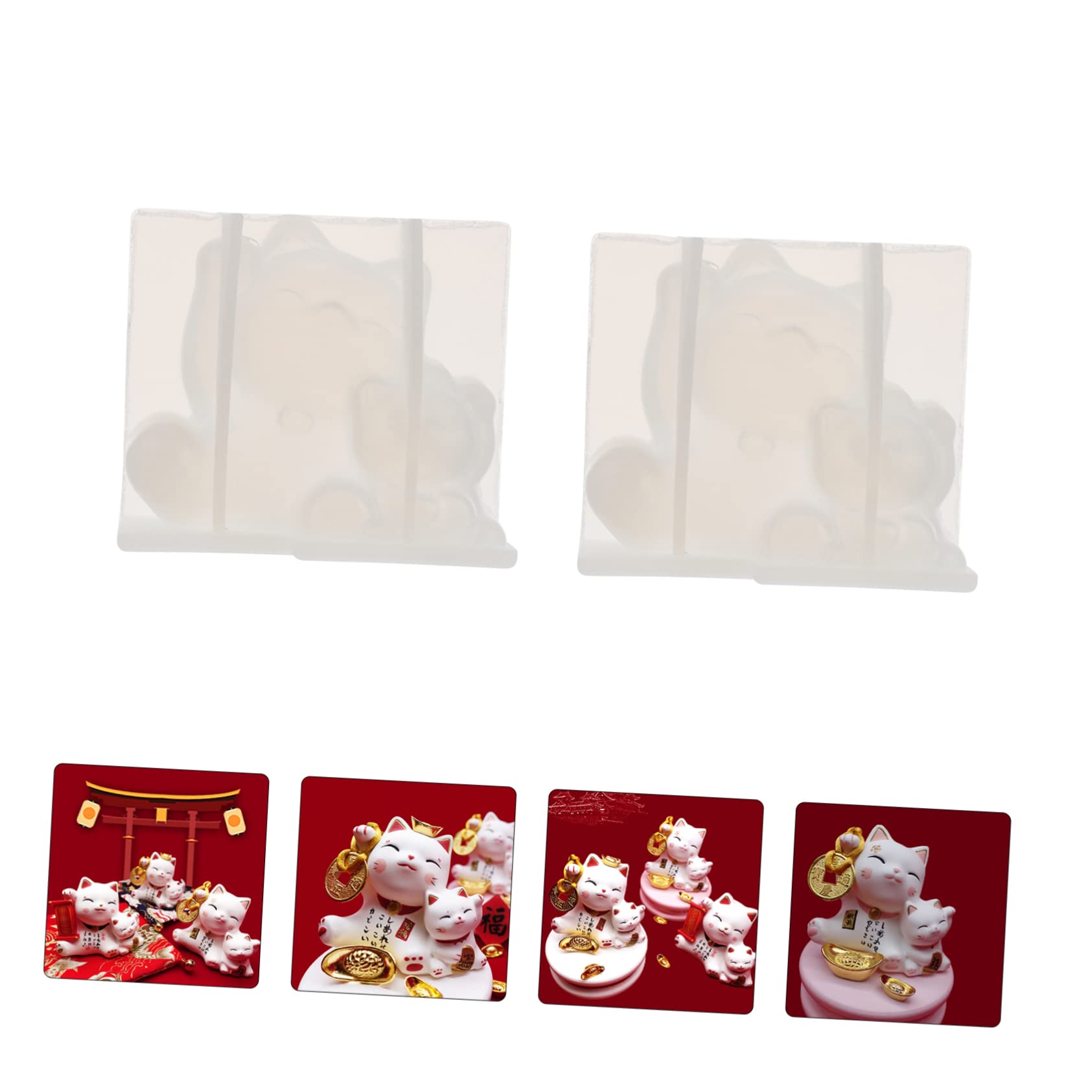 Gadpiparty 3 Ensembles Moule Silicone Mots Moules À Cuisson Moules Chocolat Bricolage Outillage Outils De Bricolage Moule Décoration Chat Moule Chat Gel De Silice Transparent 2 Pièces * 3